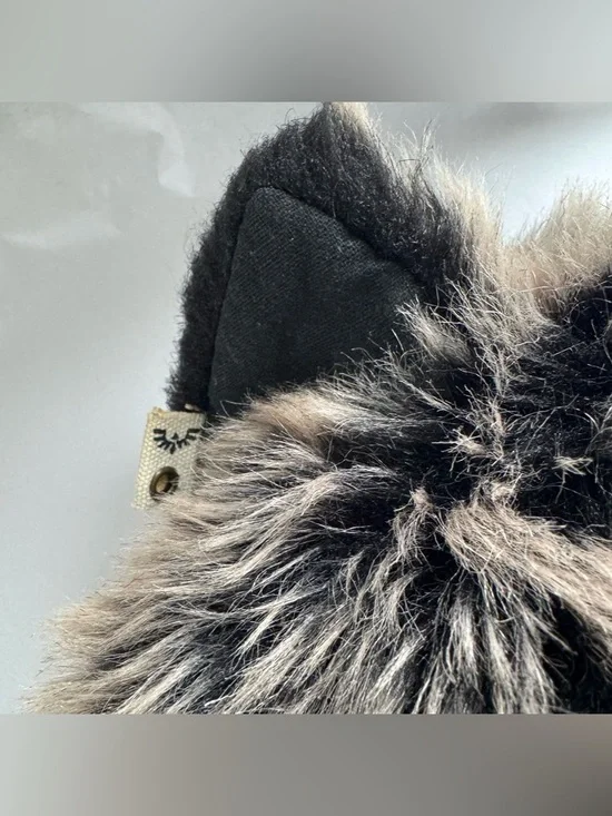 SpiritHoods Grey Wolf Faux Fur Hood Hat with Paws Festival Cozy - Picture 11 of 14